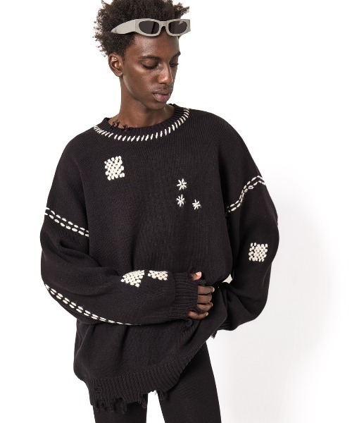 DankeSchon/ダンケシェーン/HAND STITCH KNIT CREWNECK（ニット