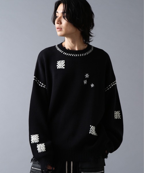 DankeSchon/ダンケシェーン/HAND STITCH KNIT CREWNECK（ニット