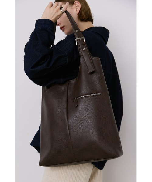 シボ革ベルトハンドルトート / A4サイズ、PC（14inch）収納可能