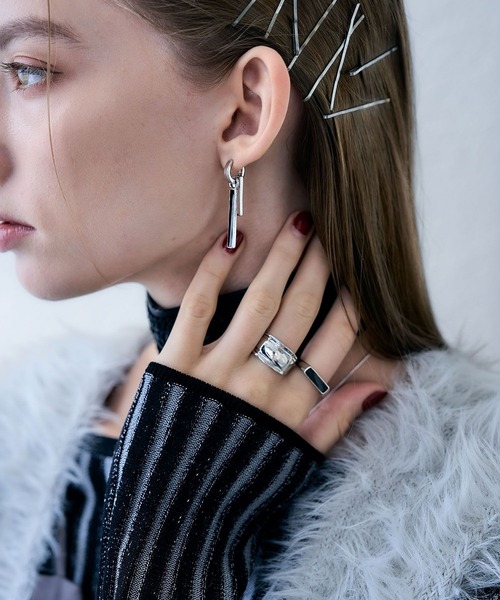 HARE（ハレ）の「ブラックストーンモチーフセットリング(HARE)（リング・レディース・シルバー・FREE）」の6枚目の写真