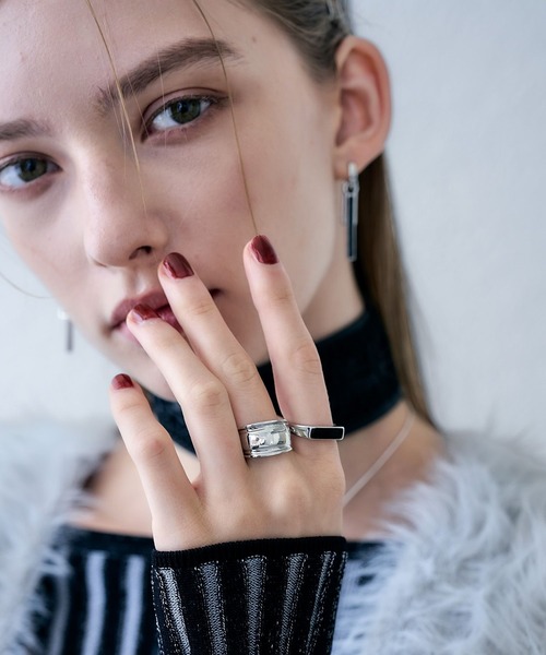 HARE（ハレ）の「ブラックストーンモチーフセットリング(HARE)（リング・レディース・シルバー・FREE）」の8枚目の写真