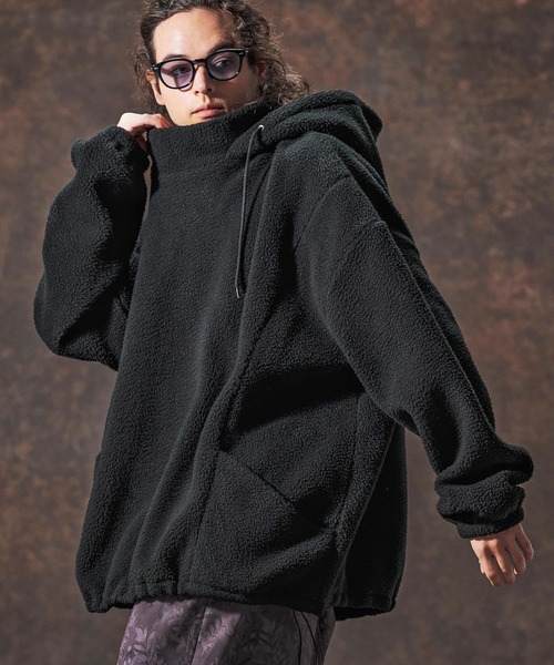 mpa3889-ワイドシルエットボアプルパーカー(JIH-R1138)（パーカー