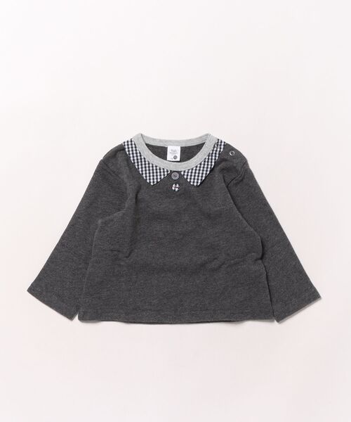 RAGMART（ラグマート）の「襟つきトレーナー（スウェット・キッズ・その他/グレー/ドット・70cm/80ｃｍ/90cm）」の2枚目の写真