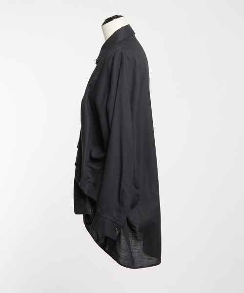 gomme（ゴム）の「C/Wビエラ　ドレープブラウス（シャツ/ブラウス・レディース・ブラック/ホワイト・MEDIUM）」の8枚目の写真