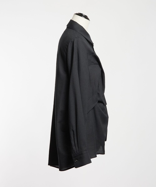 gomme（ゴム）の「C/Wビエラ　ドレープブラウス（シャツ/ブラウス・レディース・ブラック/ホワイト・MEDIUM）」の10枚目の写真