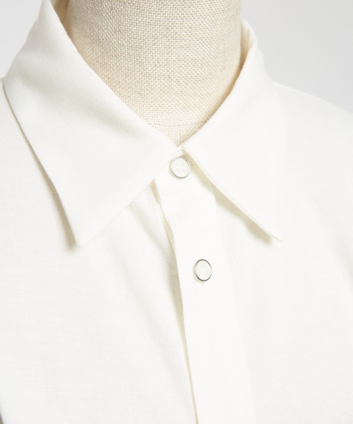 gomme（ゴム）の「C/Wビエラ　ドレープブラウス（シャツ/ブラウス・レディース・ブラック/ホワイト・MEDIUM）」の19枚目の写真