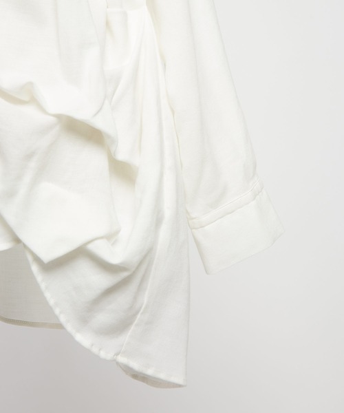 gomme（ゴム）の「C/Wビエラ　ドレープブラウス（シャツ/ブラウス・レディース・ブラック/ホワイト・MEDIUM）」の20枚目の写真