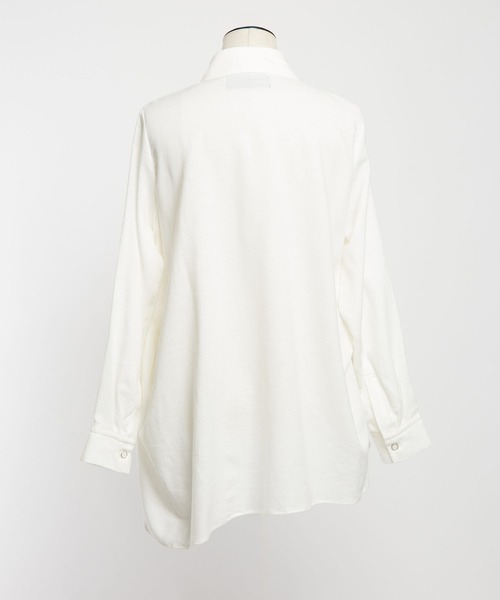 gomme（ゴム）の「C/Wビエラ　ドレープブラウス（シャツ/ブラウス・レディース・ブラック/ホワイト・MEDIUM）」の22枚目の写真