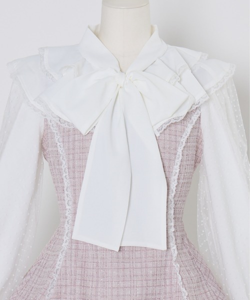 mellfy memory(メルフィーメモリー)の「Fairy Whip Millefeuille セットアップ(ワンピース・レディース・ホワイト/ピンク・FREE)」の6枚目の写真