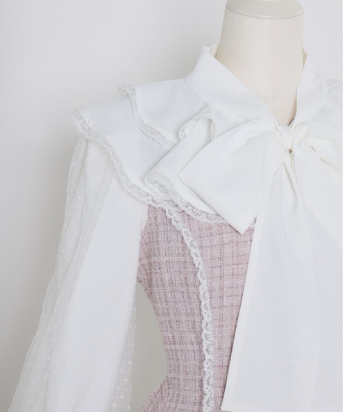 mellfy memory(メルフィーメモリー)の「Fairy Whip Millefeuille セットアップ(ワンピース・レディース・ホワイト/ピンク・FREE)」の7枚目の写真