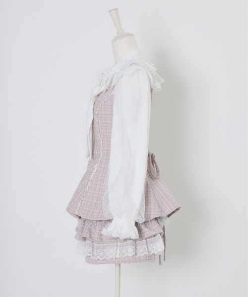 mellfy memory(メルフィーメモリー)の「Fairy Whip Millefeuille セットアップ(ワンピース・レディース・ホワイト/ピンク・FREE)」の4枚目の写真