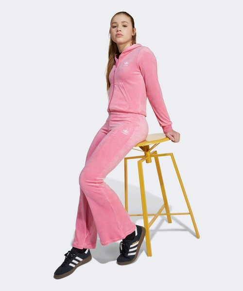 adidas（アディダス）の「ベロア ジップ パーカー / アディダスオリジナルス adidas Originals（パーカー・キッズ・ピンク/ブラック/バイオレット・160/170/130/140/150）」の11枚目の写真