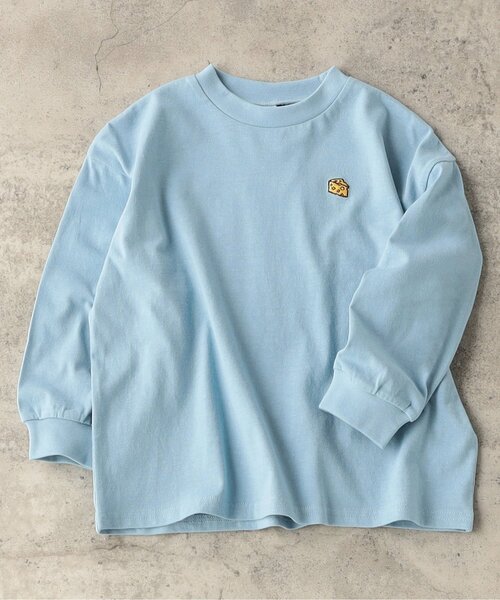 BREEZE（ブリーズ）の「【WEB限定/ジュニア対応】ワンポイント刺繍Tシャツ（Tシャツ/カットソー・キッズ・チャコール/キナリ/グリーン/ラベンダー/イエロー/サックスブルー/ブラック/ライトグレー/ブラウン/オフホワイト/ネイビー・140/150/90/100/110/120/130）」の9枚目の写真