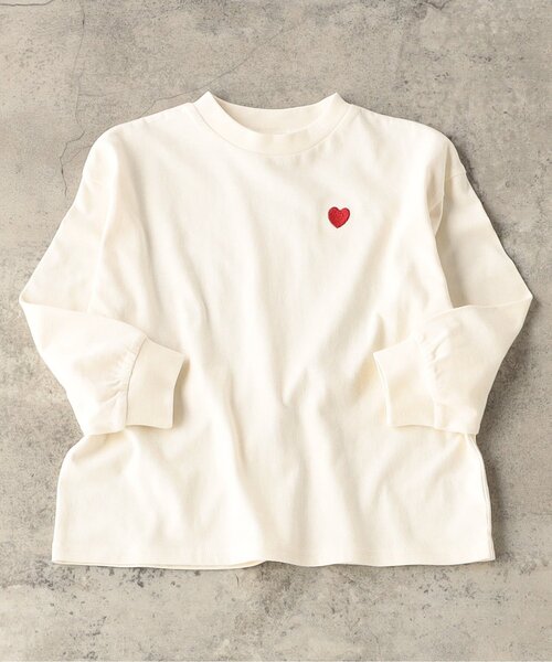 BREEZE（ブリーズ）の「【WEB限定/ジュニア対応】ワンポイント刺繍Tシャツ（Tシャツ/カットソー・キッズ・チャコール/キナリ/グリーン/ラベンダー/イエロー/サックスブルー/ブラック/ライトグレー/ブラウン/オフホワイト/ネイビー・140/150/90/100/110/120/130）」の2枚目の写真