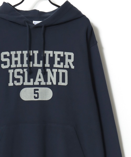 Champion（チャンピオン）の「Champion/チャンピオン コットンUSA 裏毛 カレッジロゴ スウェット パーカー/レディース メンズ（パーカー・メンズ・スミクロ/ホワイト系その他/マルーン/オートミール/ブルー系その他/ネイビー/ブラック系その他/ライトイエロー/グレー/オフホワイト・L/M/XL）」の7枚目の写真