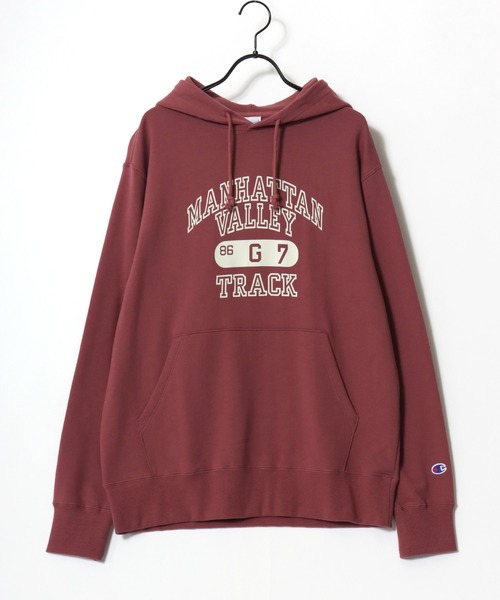 Champion（チャンピオン）の「Champion/チャンピオン コットンUSA 裏毛 カレッジロゴ スウェット パーカー/レディース メンズ（パーカー・メンズ・スミクロ/ホワイト系その他/マルーン/オートミール/ブルー系その他/ネイビー/ブラック系その他/ライトイエロー/グレー/オフホワイト・L/M/XL）」の16枚目の写真