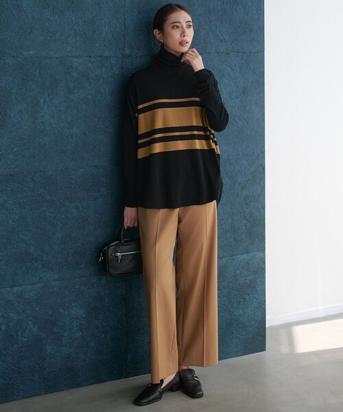 ICB(アイシービー)の「T/Wブロード ワイドストレートパンツ(その他パンツ・レディース・グレー系/黄土色系/ライトグレー系・0/2/4/6)」の5枚目の写真
