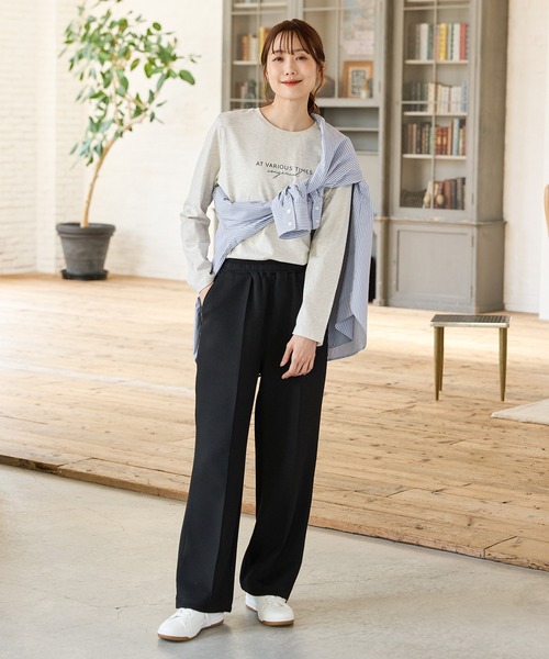 Honeys(ハニーズ)の「プリントTシャツ(Tシャツ/カットソー・レディース・オフホワイト/ブラック/モカ/パープル/オートミール・M/LL/L/S)」の18枚目の写真