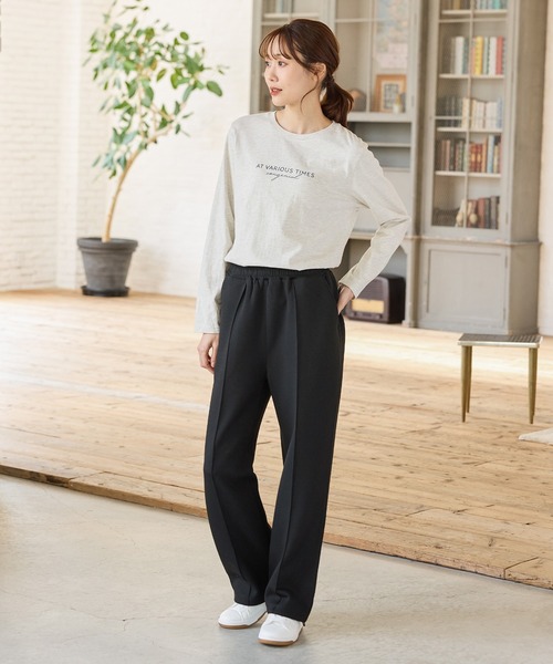 Honeys(ハニーズ)の「プリントTシャツ(Tシャツ/カットソー・レディース・オフホワイト/ブラック/モカ/パープル/オートミール・M/LL/L/S)」の19枚目の写真