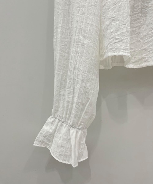 Maison Calme（メゾンカルム）の「ボリュームスリーブ ティアードリボンブラウス　愛されブラウス（シャツ/ブラウス・レディース・ブラック/ピンク/ホワイト・F）」の14枚目の写真