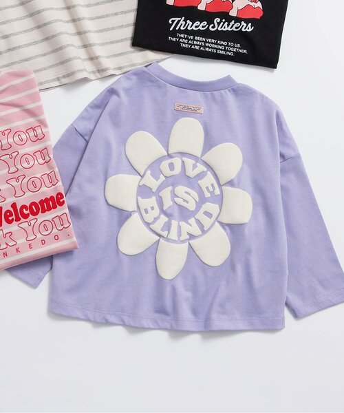 BREEZE(ブリーズ)の「【ジュニア対応】バリエーションロンT(Tシャツ/カットソー・キッズ・ラベンダー/ブラック/アイボリー/ピンク・80/90/100/110/120/130/140)」の3枚目の写真