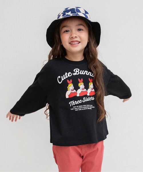 BREEZE(ブリーズ)の「【ジュニア対応】バリエーションロンT(Tシャツ/カットソー・キッズ・ラベンダー/ブラック/アイボリー/ピンク・80/90/100/110/120/130/140)」の2枚目の写真