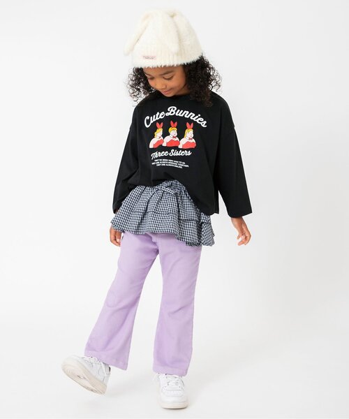 BREEZE(ブリーズ)の「【ジュニア対応】バリエーションロンT(Tシャツ/カットソー・キッズ・ラベンダー/ブラック/アイボリー/ピンク・80/90/100/110/120/130/140)」の8枚目の写真