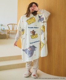 TOM&JERRY(トムアンドジェリー)の【TOM and JERRY/トムとジェリー】トムジェリあったか着るフリース毛布ウェア◎とろふわ もこもこ あったか(ルームウェア/パジャマ)