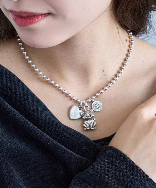OtroAccesorio(オトロアクセソリオ)の「【OtroAccesorio】DOG CAT ANIMAL NECKLACE(ネックレス・レディース・シルバー/シルバー系1・FREE)」の1枚目の写真