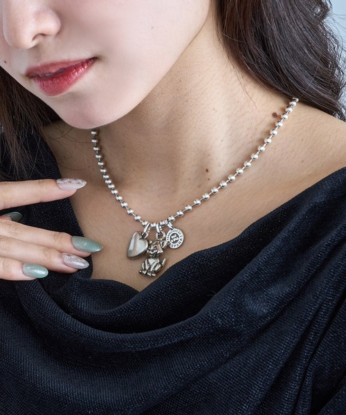 OtroAccesorio(オトロアクセソリオ)の「【OtroAccesorio】DOG CAT ANIMAL NECKLACE(ネックレス・レディース・シルバー/シルバー系1・FREE)」の4枚目の写真