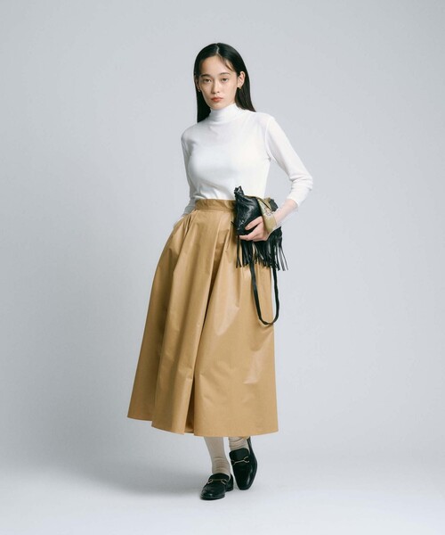BIANCA(ビアンカ)の「【@BAILA掲載】【大人シアー】チュールコンビタートルカットソー(Tシャツ/カットソー・レディース・オフホワイト/ブラック・38)」の4枚目の写真