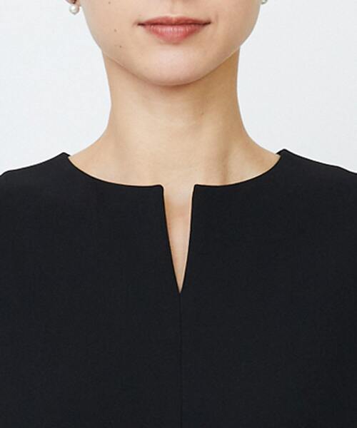 LOISIR（ロワズィール）の「【2月ベストセラーブランド内1位】エコダブルクロスキーネックワンピース（ワンピース・レディース・ブラック・38/40）」の11枚目の写真