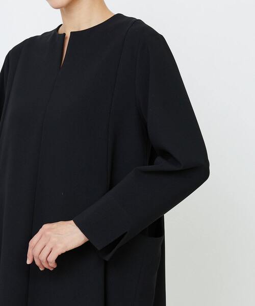 LOISIR（ロワズィール）の「【2月ベストセラーブランド内1位】エコダブルクロスキーネックワンピース（ワンピース・レディース・ブラック・38/40）」の13枚目の写真