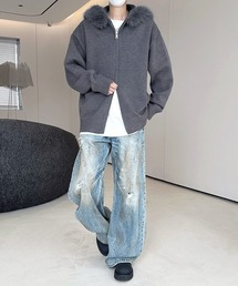 パーカー knit parka Knit Parka柔らかな印象のニットパーカー