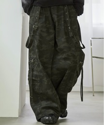 Spielio（シュピーリオ）の「【Spielio】Distressed suspender wide denim pants/ ヴィンテージライク サスペンダーワイドデニムパンツ（カーゴパンツ・メンズ）」