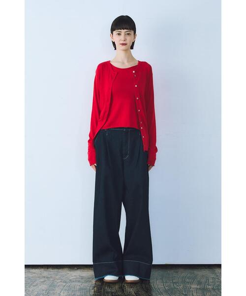 THE GOODLAND MARKET(ザグッドランドマーケット)の「cwtch ORGANIC DENIM WIDEPANTS(デニムパンツ・レディース・インディゴブルー・SMALL/MEDIUM)」の14枚目の写真
