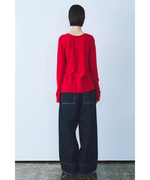 THE GOODLAND MARKET(ザグッドランドマーケット)の「cwtch ORGANIC DENIM WIDEPANTS(デニムパンツ・レディース・インディゴブルー・SMALL/MEDIUM)」の16枚目の写真