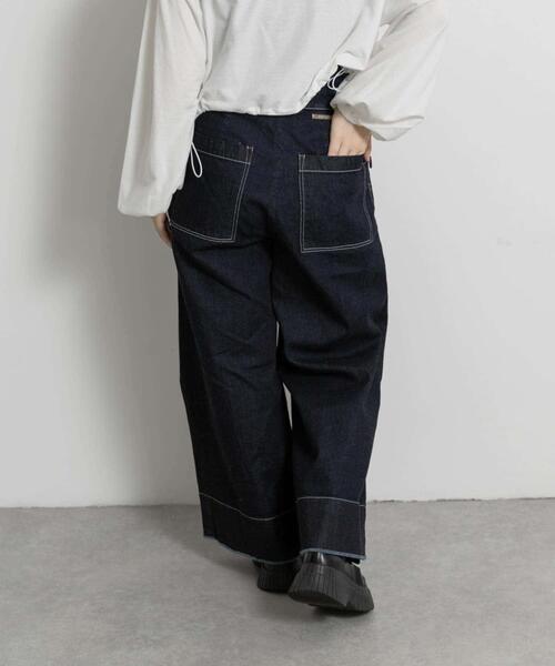 THE GOODLAND MARKET(ザグッドランドマーケット)の「cwtch ORGANIC DENIM WIDEPANTS(デニムパンツ・レディース・インディゴブルー・SMALL/MEDIUM)」の17枚目の写真