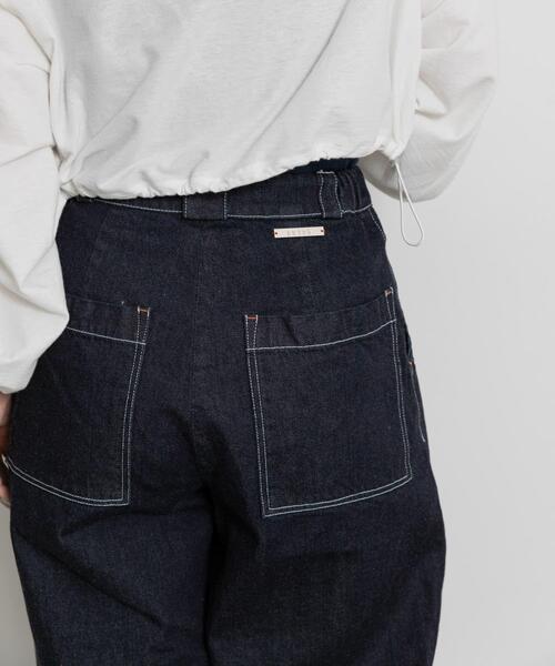 THE GOODLAND MARKET(ザグッドランドマーケット)の「cwtch ORGANIC DENIM WIDEPANTS(デニムパンツ・レディース・インディゴブルー・SMALL/MEDIUM)」の19枚目の写真
