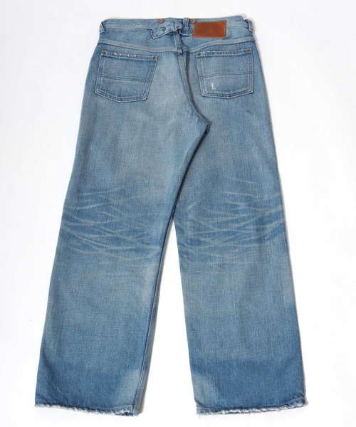 Lee(リー)の「Lee/リー 100周年記念 ANNIVERSARY 101 COWBOY STRAIGHT カウボーイ ストレートデニムパンツ ダメージ加工 日本製(デニムパンツ・メンズ・ライトインディゴブルー・30inch/32inch/34inch/36inch)」の3枚目の写真