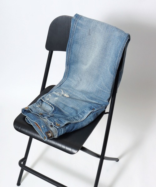 Lee(リー)の「Lee/リー 100周年記念 ANNIVERSARY 101 COWBOY STRAIGHT カウボーイ ストレートデニムパンツ ダメージ加工 日本製(デニムパンツ・メンズ・ライトインディゴブルー・30inch/32inch/34inch/36inch)」の13枚目の写真