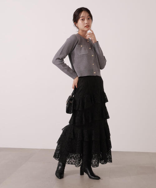 PROPORTION BODY DRESSING(プロポーションボディドレッシング)の「【青島心さん着用】ステッチニットSETUP / 1215240008(ワンピース・レディース・グレー/ネイビー/グレー系その他・P/S/SMALL/MEDIUM)」の9枚目の写真