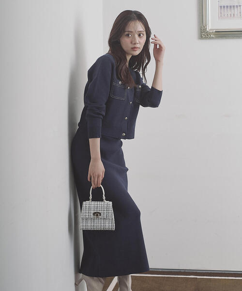 PROPORTION BODY DRESSING(プロポーションボディドレッシング)の「【青島心さん着用】ステッチニットSETUP / 1215240008(ワンピース・レディース・グレー/ネイビー/グレー系その他・P/S/SMALL/MEDIUM)」の14枚目の写真