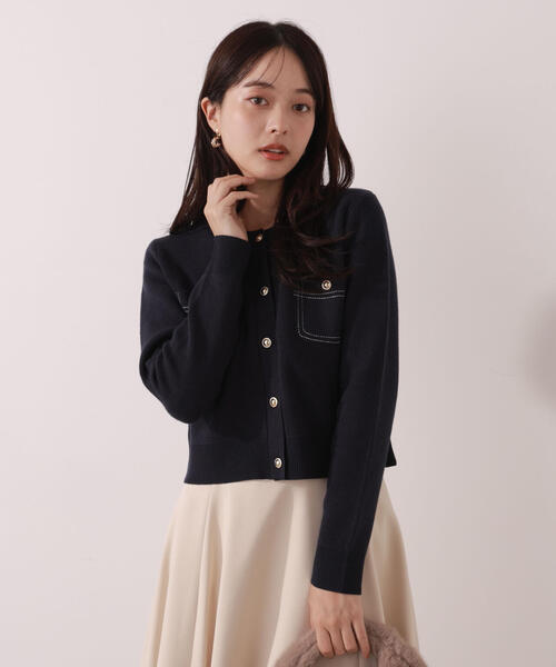 PROPORTION BODY DRESSING(プロポーションボディドレッシング)の「【青島心さん着用】ステッチニットSETUP / 1215240008(ワンピース・レディース・グレー/ネイビー/グレー系その他・P/S/SMALL/MEDIUM)」の4枚目の写真