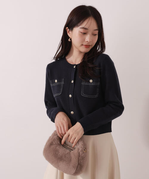 PROPORTION BODY DRESSING(プロポーションボディドレッシング)の「【青島心さん着用】ステッチニットSETUP / 1215240008(ワンピース・レディース・グレー/ネイビー/グレー系その他・P/S/SMALL/MEDIUM)」の6枚目の写真