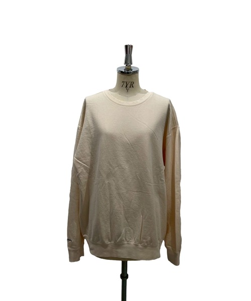 INTERPLAY（インタープレイ）の「【INTERPLAY】Script EMB. LOGO Garment Dyed 6.4 oz Sweat（スウェット・レディース・アイボリー/ブラック/ブルー・LARGE）」の4枚目の写真