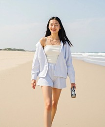 Ocean Pacific（オーシャンパシフィック）の「【OP/オーピー】レディースラッシュシャツ　水陸両用　普段着使い　デイリーオーバーサイズシャツ/ラッシュガード（ラッシュガード・レディース）」