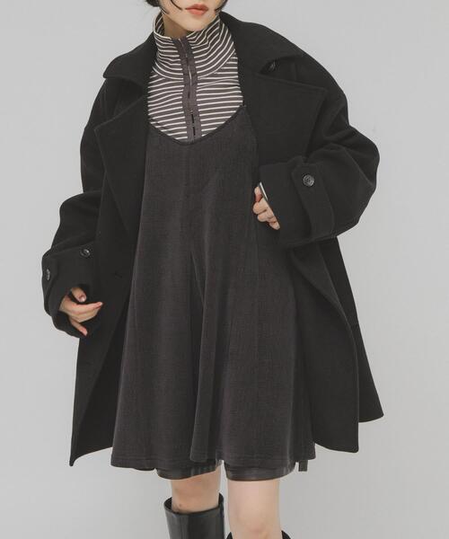 KBF（ケイビーエフ）の「モールリブミニキャミワンピース（ワンピース・レディース・チャコールグレー/ブラウン/ブラック・ONE）」の2枚目の写真