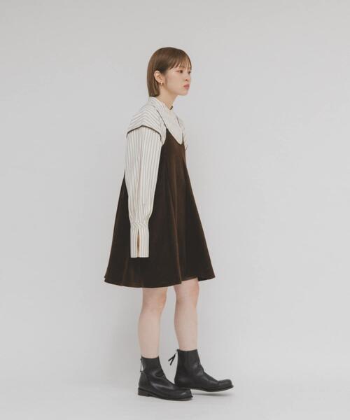 KBF（ケイビーエフ）の「モールリブミニキャミワンピース（ワンピース・レディース・チャコールグレー/ブラウン/ブラック・ONE）」の8枚目の写真