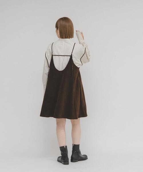 KBF（ケイビーエフ）の「モールリブミニキャミワンピース（ワンピース・レディース・チャコールグレー/ブラウン/ブラック・ONE）」の9枚目の写真